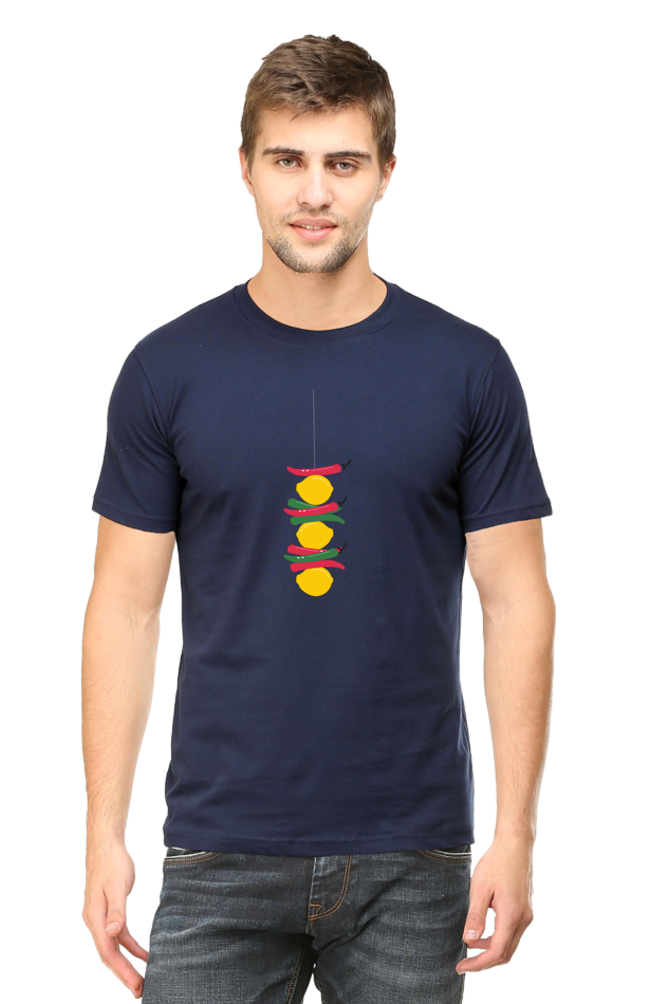 Graphic T-Shirt with Hindi Quote Nimbu Mirchi | Unisex T-Shirts for Men & Women | 100% Cotton | Casual Graphic Tee | Cash on Delivery Available